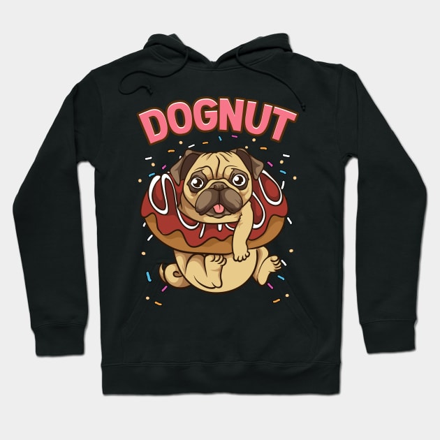Dognut Cute & Funny Dog Donut Pun Hoodie by theperfectpresents
